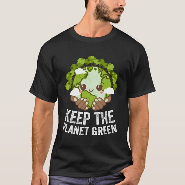 Behålla: Planet Grönt Ecology Träd Ecosystem Wood T Shirt (Framsida)