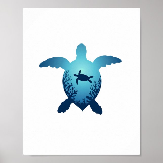 Behålla Plastfri Spara av havsköldpaddor T-S Poster (Framsidan)