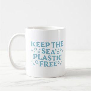 Behålla Plastfria föroreningar i havet Kaffemugg