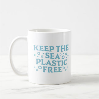 Behålla Plastfria föroreningar i havet Kaffemugg