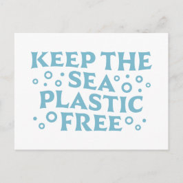 Behålla Plastfria föroreningar i havet Vykort
