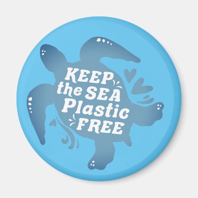 Behålla: Plastfrisjösköldpadda Magnet (Framsidan)
