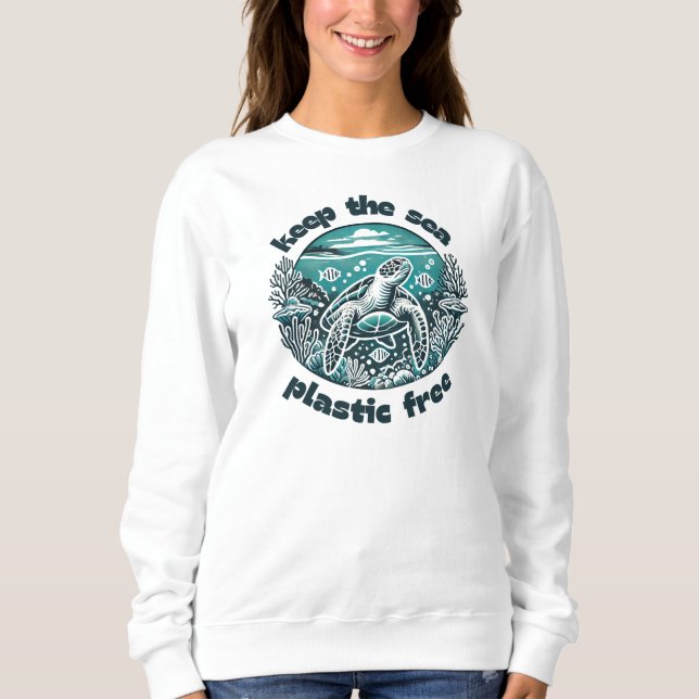 Behålla Plastfritt hav T Shirt (Framsida)