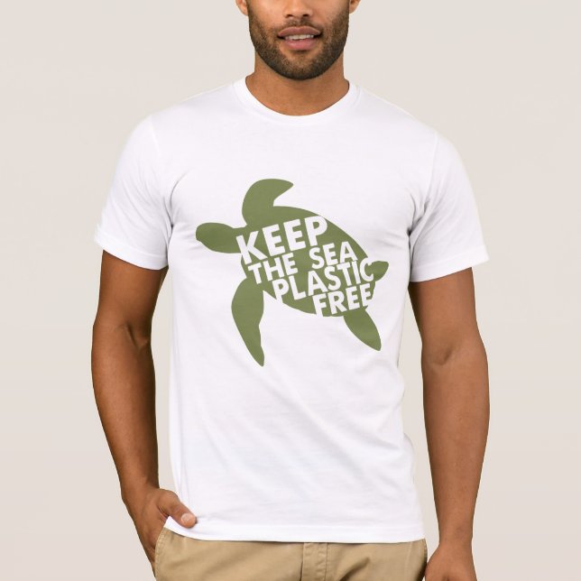 Behålla Plastfritt hav T Shirt (Framsida)