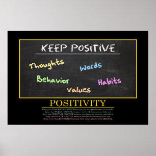 BEHÅLLA POSITIV Motivering Poster