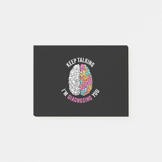 Behålla pratar om att jag diagnostiserar dig post-it block (Framsida)
