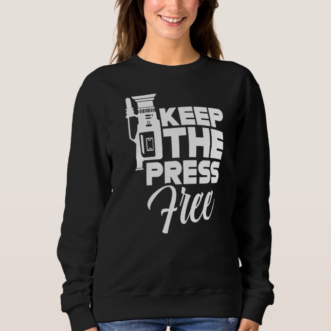 Behålla Press Free Journalism Press Freedom Höger T Shirt (Framsida)