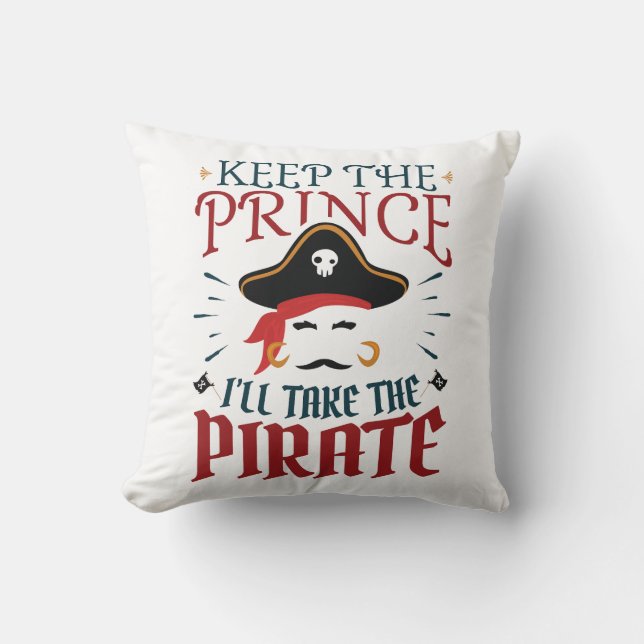 Behålla prinsen jag tar Pirat Kudde (Framsida)