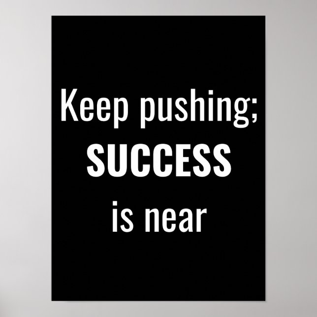Behålla push - Motivering Poster (Framsidan)