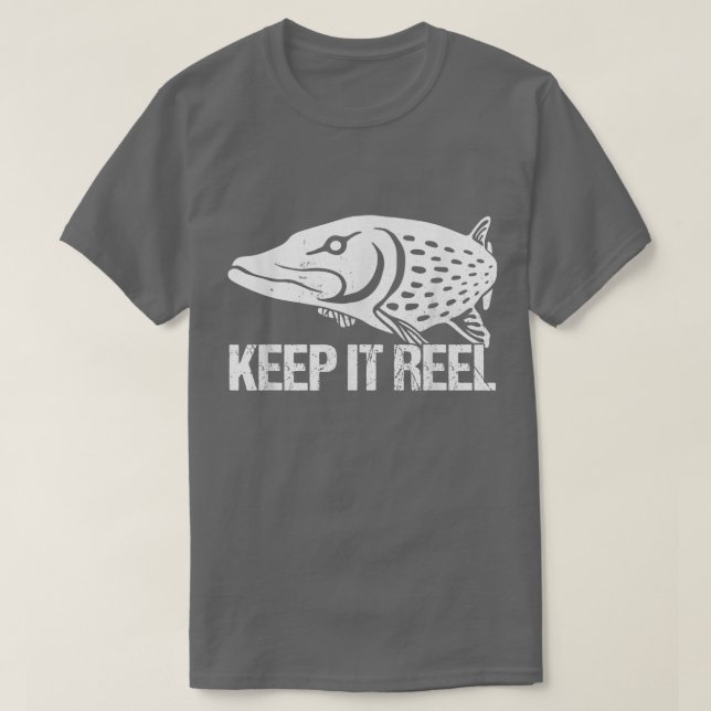 Behålla: Reel Fishing Krok Classic Fish Angling Fi T Shirt (Design framsida)
