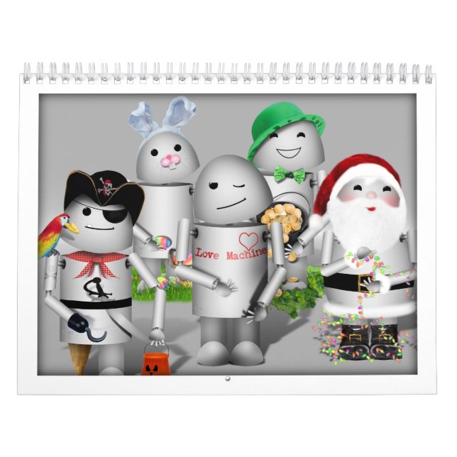 Behålla Robo-x9 runt för nyår! Kalender (Omslag)