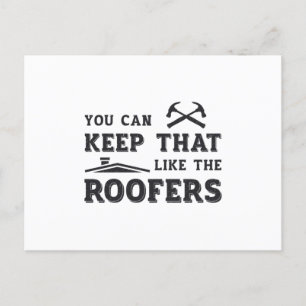 Behålla Roofer Pappa Tak Roofers Construction Vykort