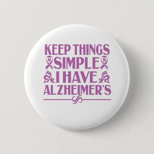 Behålla sak simple i har Alzheimers Gift Knapp