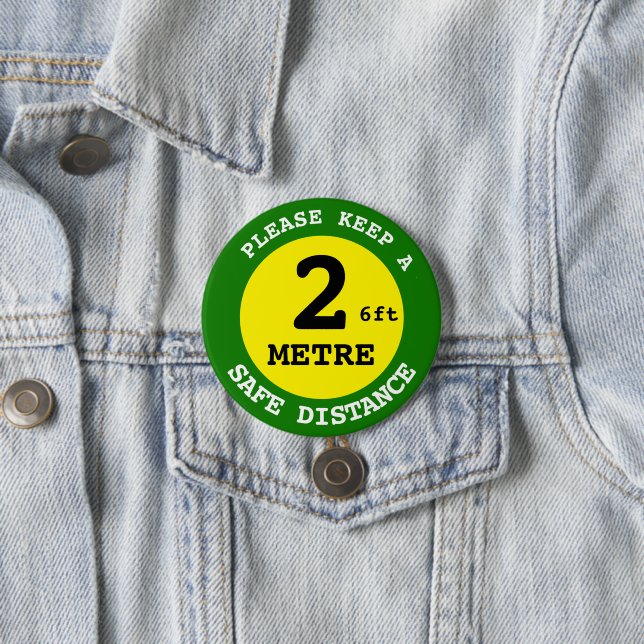 Behålla Säker Avstånd 2 m uppåt - Social Avstånd Knapp (In Situ)