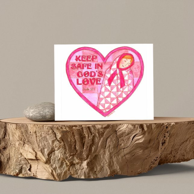 Behålla Säker i Gods Kärlek inspirationskort Vykort (Skapare uppladdad)