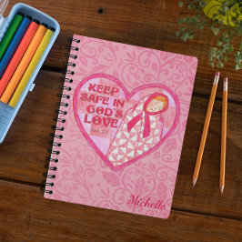 Behålla Säker i Guds Kärlek Prayer Journal bärbara Anteckningsbok Med Spiral
