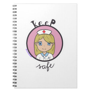 Behålla Säker sjuksköterskeavgift Doodle Teckning Anteckningsbok