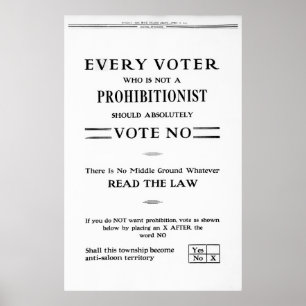 BEHÅLLA SALOONS OPEN VOTE 1916 POSTER