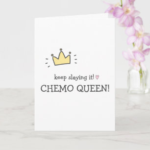 Behålla Satta! Chemo Queen! Cute Cancer kommer bra Kort