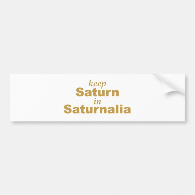 Behålla Saturin (mättnad) på lördag Bildekal (Framsidan)