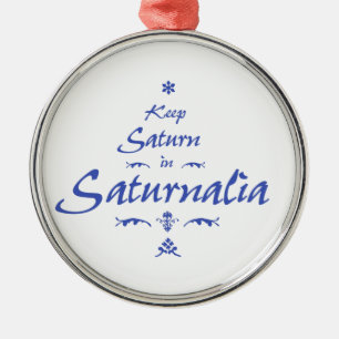 Behålla Saturin (mättnad) på lördag Julgransprydnad Metall