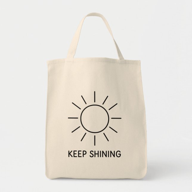 Behålla Shining Sol Design Tote Bag Tygkasse (Framsidan)