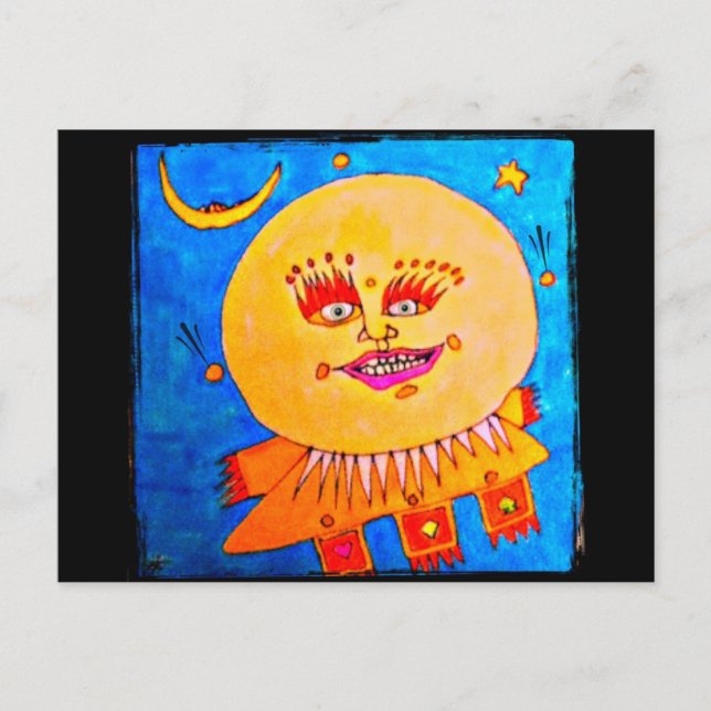 Behålla Smilande Art-vykort Vykort (Framsida)