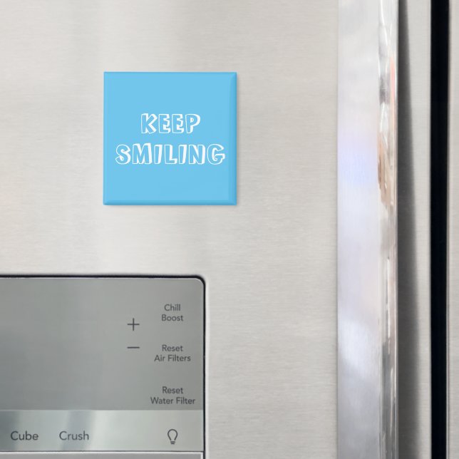 Behålla Smilning, blå himmel white Magnet (In Situ (Fridge))