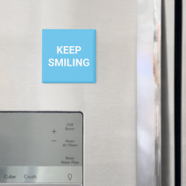 Behålla Smilning, blå himmel white Magnet