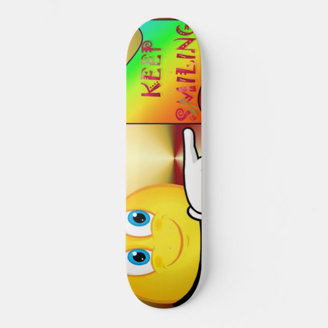 Behålla Smilning Skateboard Bräda 21,5 Cm (Framsida)