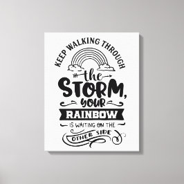 Behålla som går genom stormen canvastryck