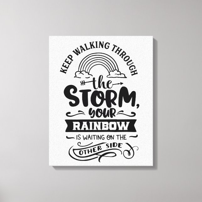 Behålla som går genom stormen canvastryck (Framsida)