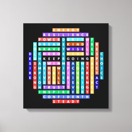 Behålla som går Motiverar sökcirkel för Ord Canvastryck