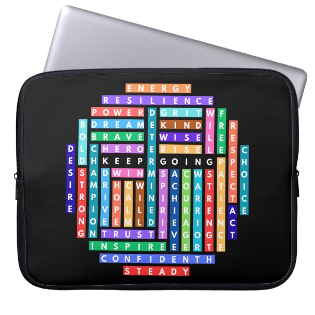 Behålla som går Motiverar sökcirkel för Ord Laptop Fodral (Framsidan)