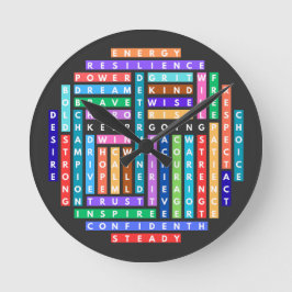 Behålla som går Motiverar sökcirkel för Ord Rund Klocka