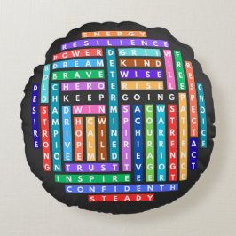 Behålla som går Motiverar sökcirkel för Ord Rund Kudde