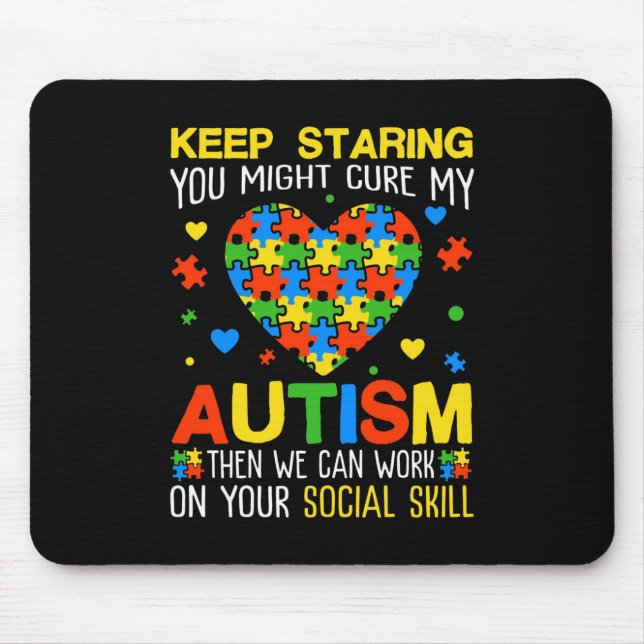 Behålla som gör att du kan bota mitt autismpussel musmatta (Framsidan)