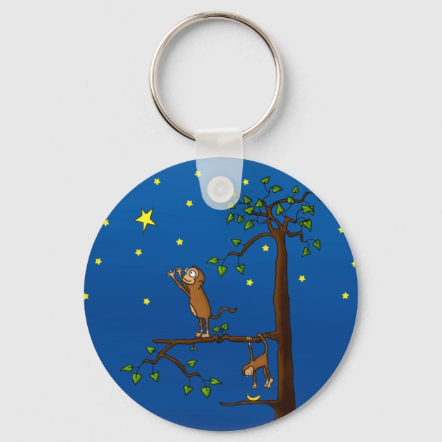 Behålla som når nyckelkedjan Monkey Nyckelring (Framsida)