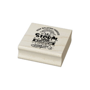 Behålla som passerar genom stormmotiven stämpel