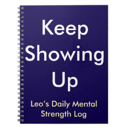 Behålla som visar anpassat namn på upphöjd mental anteckningsbok