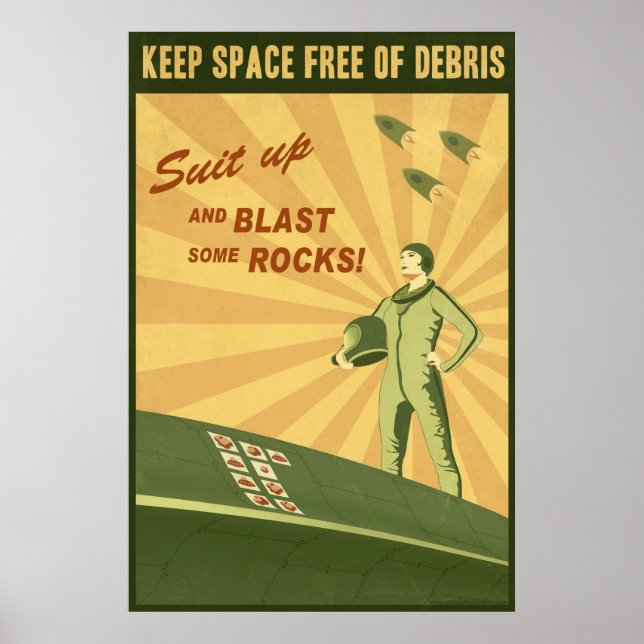 Behålla Space utan debrier Poster (Framsidan)