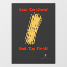 Behålla Spaghetti Hel- och Boil First Window Cling