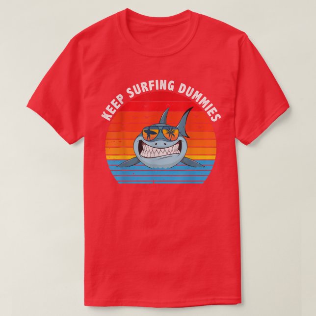 Behålla Surfing Dummies Shark Funny Gift Manar Wom T Shirt (Design framsida)