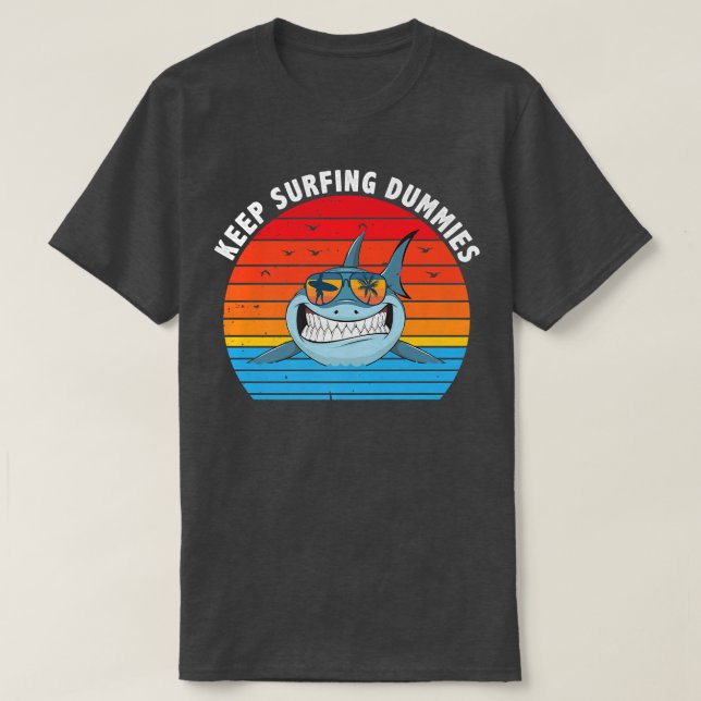 Behålla Surfing Dummies Shark Funny Gift Manar Wom T Shirt (Design framsida)