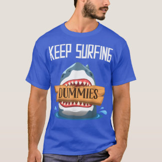 Behålla Surfing Dummies - Surfing Shark Surfboard  T Shirt