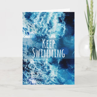 Behålla Swimming Ocean Motivational Kort