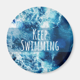 Behålla Swimming Ocean Motivational Magnet