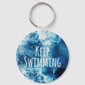 Behålla Swimming Ocean Motivational Nyckelring