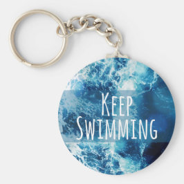 Behålla Swimming Ocean Motivational Nyckelring