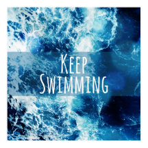 Behålla Swimming Ocean Motivational
